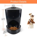 4L Automatic Feeder Smart Pet Feeder Rechargeable Electric Dry Food Container Timed Dog Cat Dispenser Timer Programmable 1-6 Meals 15 Portions Control for Dogs Cats Small Medium Large Pets