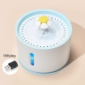 2.4L Automatic Pet Water Fountain with LED Electric USB Dog Cats Pets Mute Drinker Feeder Bowl Pet Drinking Fountain Dispenser