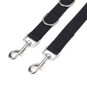 Adjustable Dog Grooming Belly Strap D-rings Bathing Band Free Size Pet Traction Belt (Black)