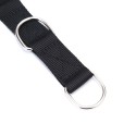 Adjustable Dog Grooming Belly Strap D-rings Bathing Band Free Size Pet Traction Belt (Black)