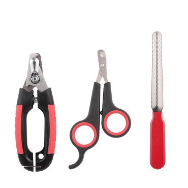 Professional Pet Dog Nail Clipper with Lock Grooming Scissors Nail File 3PCS Pet Tool for Animals Cats