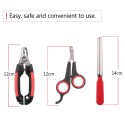 Professional Pet Dog Nail Clipper with Lock Grooming Scissors Nail File 3PCS Pet Tool for Animals Cats