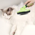 Steel Wire Needle Retractable Brush, Self-cleaning Slicker Brush,For Pet Grooming, Easy to Clean, Suitable for Small and Large Dogs and Cats, Short and Long Hair，Green