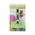 Steel Wire Needle Retractable Brush, Self-cleaning Slicker Brush,For Pet Grooming, Easy to Clean, Suitable for Small and Large Dogs and Cats, Short and Long Hair，Green