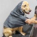 Dog Bath Towel Microfiber Absorbent Quick Dry Oversized Hooded Bath Robe