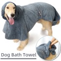 Dog Bath Towel Microfiber Absorbent Quick Dry Oversized Hooded Bath Robe