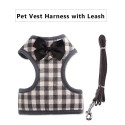 Pet Vest Harness Set w/Leash Adjustable Chest Strap for Small Dog Cat Puppy Bichon Frise Schnauzer Pomeranian