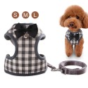 Pet Vest Harness Set w/Leash Adjustable Chest Strap for Small Dog Cat Puppy Bichon Frise Schnauzer Pomeranian