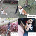 Dog Seat Belt 3-in-1 Multifunctional Pet Safety Belt Reflective Dog Car Harness with Seatbelt Buckle D-ring 360° no Tangle Buckle