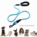 5ft Reflective Dog Leash Strong Dog Leash with Comfortable Padded Handle Traction Rolled Dog Leads Anti-Slip Handle Dog Leash Rope for Large and Medium Pets