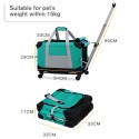 Pet Rolling Carrier Pet Carrier with Removable Wheels Telescopic Walking Handle for Dogs or Cats Weight Less Than 15KG