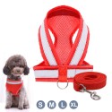 Dog Harness Dog Leash Set Pet Harness and Leash for Walking With Reflective Strip