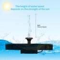 Solar Birdbath Fountain Pump 2.4W Outdoor Floating Water Fountain Panel Kit for Bird Bath Small Pond Garden Patio and Lawn