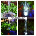 Solar Fountain Pump for Birdbath 6V 3.5W Solar Powered Brushless Submersible Water Pump Built-in Battery LED for Patio Garden Pond Pool