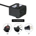 180L/H 2.5W Submersible Water Pump for Aquarium Tabletop Fountains Pond Water Gardens and Hydroponic Systems with One Nozzle 4.9ft Power Cord AC220-240V