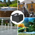 180L/H 2.5W Submersible Water Pump for Aquarium Tabletop Fountains Pond Water Gardens and Hydroponic Systems with One Nozzle 4.9ft Power Cord AC220-240V