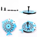 Cute Whale Solar Fountain with  4 Nozzles 2W DIY Birdbath Fountain Pump Outdoor Fix Floating Water Fountain Panel Kit for Fish Tank Small Pond Aquarium Garden Patio Lawn Pool Decorations