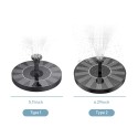 1W Solar Fountain Pump with 6 Nozzles Free Standing Water Pump Floating Fountain for Bird Bath Aquarium Pool Fish Tank Garden Samll Pond