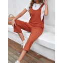 Women Jumpsuit Sleeveless Casual Crop Overalls