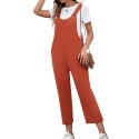 Women Jumpsuit Sleeveless Casual Crop Overalls