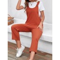 Women Jumpsuit Sleeveless Casual Crop Overalls