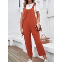 Women Jumpsuit Sleeveless Casual Crop Overalls