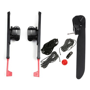 2Pcs Adjustable Locking Kayak Foot Braces Pedals with Tail Rudder Foot Control Direction Steering System Tool Kit