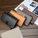 Men Wallet Baellerry PU Leather Fold Long Design High Capacity Multifunction Zipper Wristlet Clutch Bag