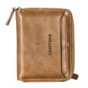 Men Multifunctional Wallets Short Purse Clutch PU Leather Zipper Solid Credit Card Cover Holder Vintage Organizer