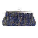 Coin Purse Glitter Striped Pouch Kiss-lock Clasp Closure Change Purse Wallet