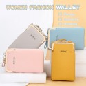 Women Wallet Solid Crossbody Phones Bag Card Holder with Zipper Adjustable Belt Small Shoulder Bag Fashion Purse