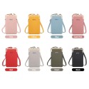 Women Wallet Solid Crossbody Phones Bag Card Holder with Zipper Adjustable Belt Small Shoulder Bag Fashion Purse