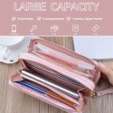 Women Purse Splicing Phones Bag Card Holder with Zippers Fashion Wallet Handbag