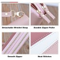 Women Purse Splicing Phones Bag Card Holder with Zippers Fashion Wallet Handbag