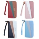 Women Purse Splicing Phones Bag Card Holder with Zippers Fashion Wallet Handbag