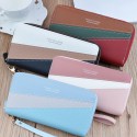 Women Purse Splicing Phones Bag Card Holder with Zippers Fashion Wallet Handbag