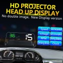 Car HUD Display, Head Up Display High Definition Speedometer Car Diagnostic Tool OBDⅡ Fault Code Elimination Safe Driving Computer Overspeed Fault Alarm for All Vehicles