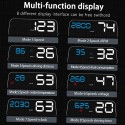 Car HUD Display, Head Up Display High Definition Speedometer Car Diagnostic Tool OBDⅡ Fault Code Elimination Safe Driving Computer Overspeed Fault Alarm for All Vehicles