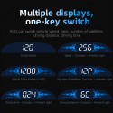 Car HUD Head-up Display Digital GPS Navigation Speedometer GPS Dual System Display Screen with Speed/Time/Direction/Mileage Vehicle Overspeed Alarm Fatigue Driving   Alarm