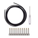 Professional Solderless Patch Cable Kit DIY Guitar Pedal Board Cable Cord Wire Custom Length Including 10 Solder Free Plugs 3 Meter Cable and Mini Screwdriver Musical Instrument Accessories Set