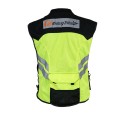 Sports Motorcycle Reflective Vest High Visibility Fluorescent Riding Safety Vest Racing Sleeveless Jacket Moto Gear (XXL)