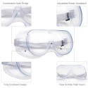 Safety Goggles Adults Adjustable Safety Glasses Splash Impact Resistant Anti Fog Clear Lens Eyewear Use with Prescription Glasses