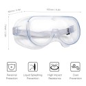 Safety Goggles Adults Adjustable Safety Glasses Splash Impact Resistant Anti Fog Clear Lens Eyewear Use with Prescription Glasses