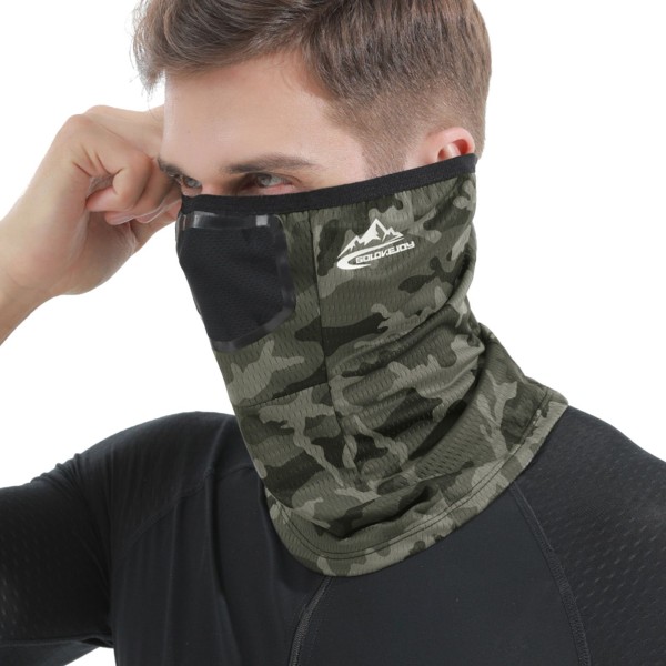 Men Cooling Neck Gaiter UV-Protection Breathable Windproof Summer Scarf Face Cover Balaclava for Cycling Running