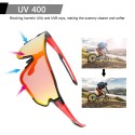 Cycling Glasses with 2 Interchangeable Lenses UV400 Sports Sunglasses MTB Road Bike Glasses for Men Women Running Driving Fishing Baseball Golf